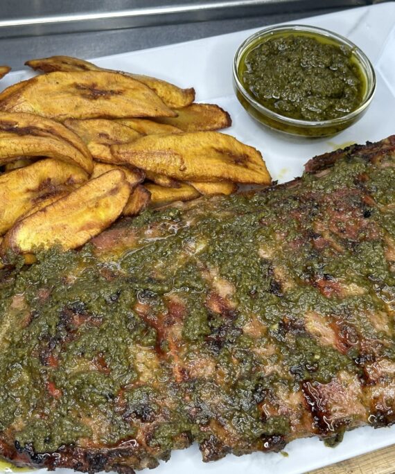 Steak with Fried Plantains